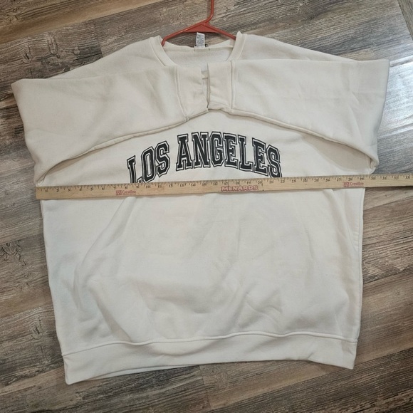 Rue 21 Women’s 3X Los Angeles‎ sweatshirt off-white sweater - Picture 8 of 8